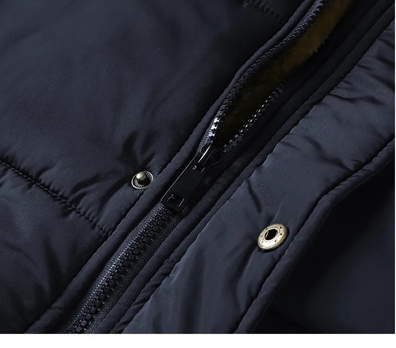 Andrew | Cozy Fur-Hood Fleece-Lined Parka Jacket - Valereo