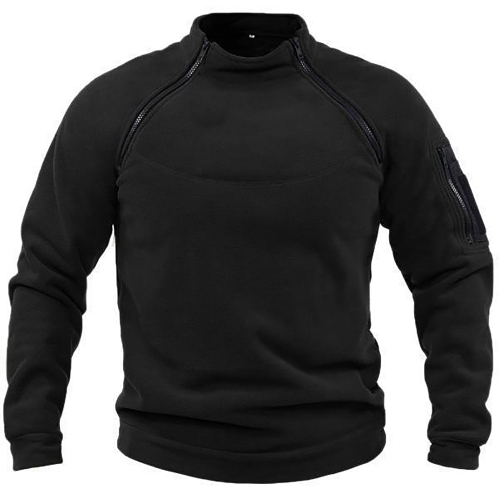 Andrew | Modern Zip-Collar Fleece Sweater - Valereo