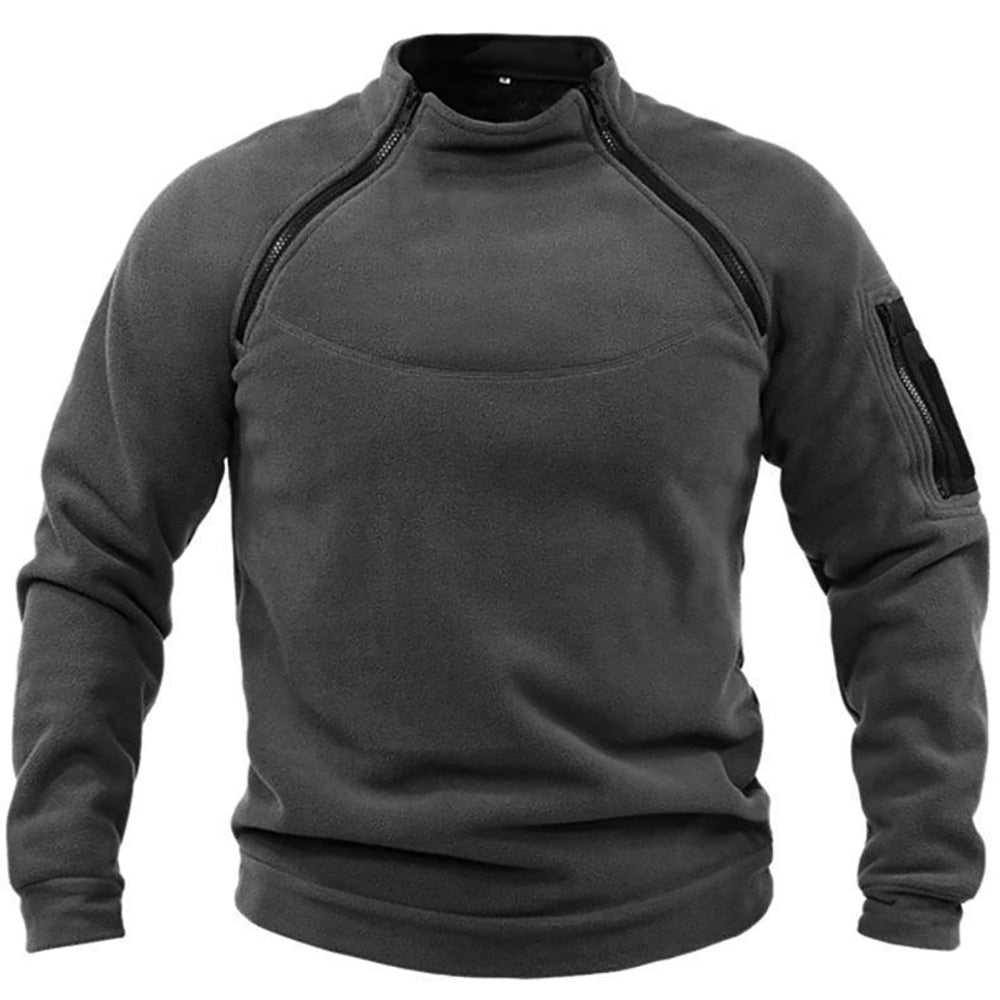 Andrew | Modern Zip-Collar Fleece Sweater - Valereo