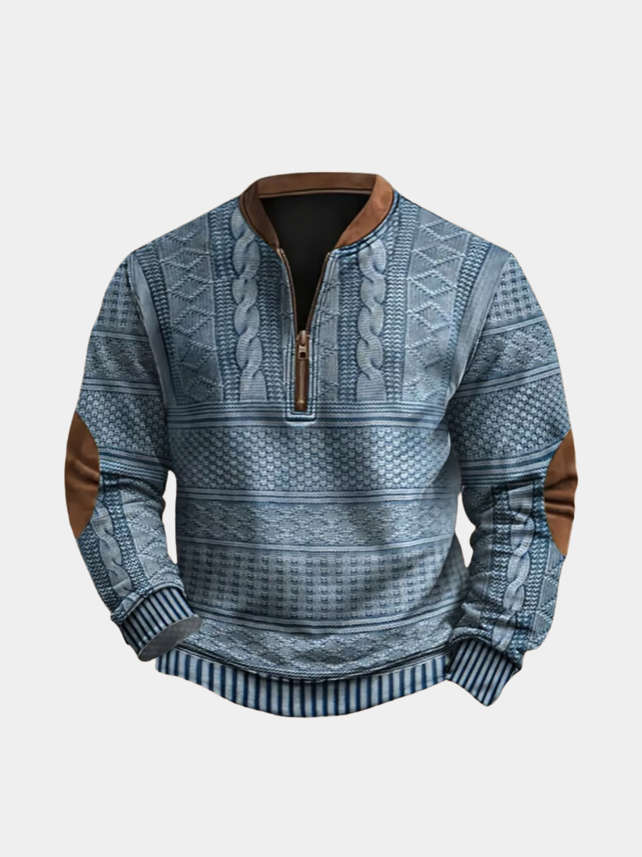 Anthony | Classic Cable Knit Half-Zip Sweater - Valereo