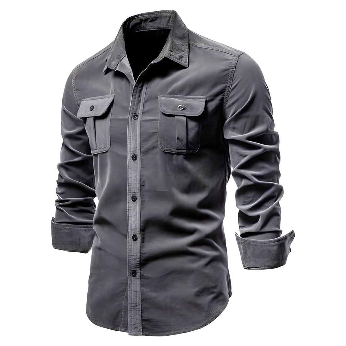 David | Casual Cotton Pocket Shirt - Valereo