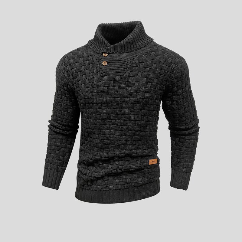 David | Refined Shawl Collar Knit Sweater - Valereo