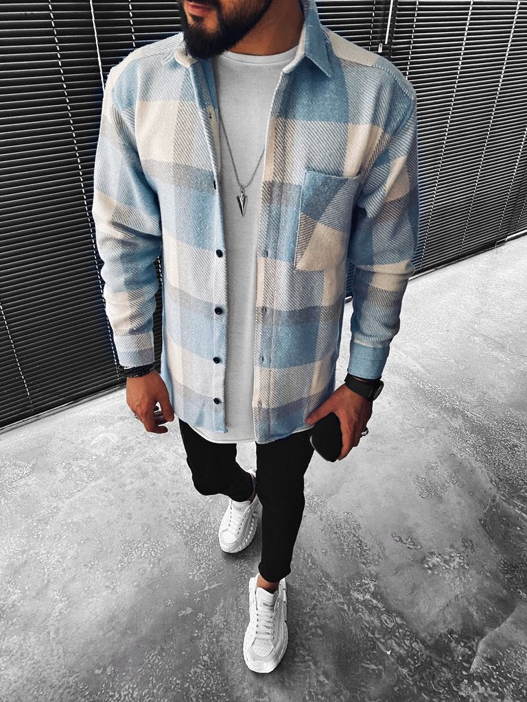 Henry | Casual Plaid Flannel Overshirt Shirt - Valereo