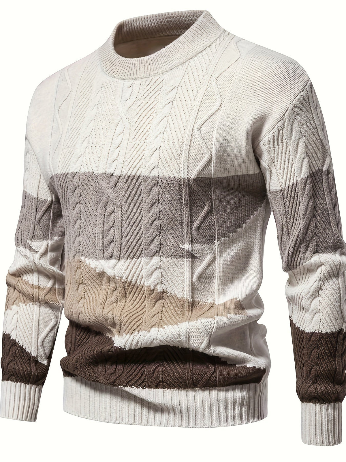 Henry | Cozy Colorblock Cable Knit Sweater - Valereo