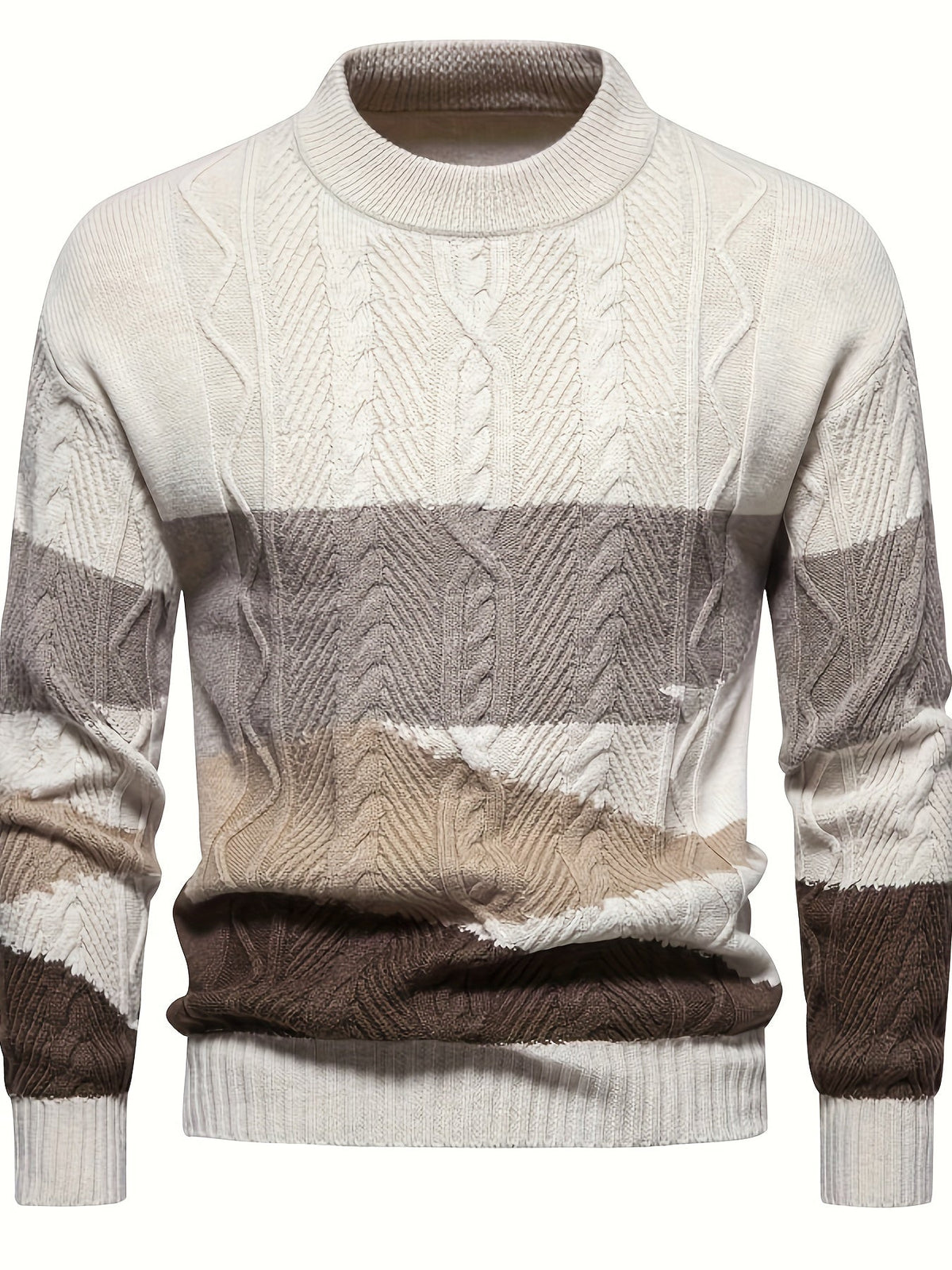 Henry | Cozy Colorblock Cable Knit Sweater - Valereo