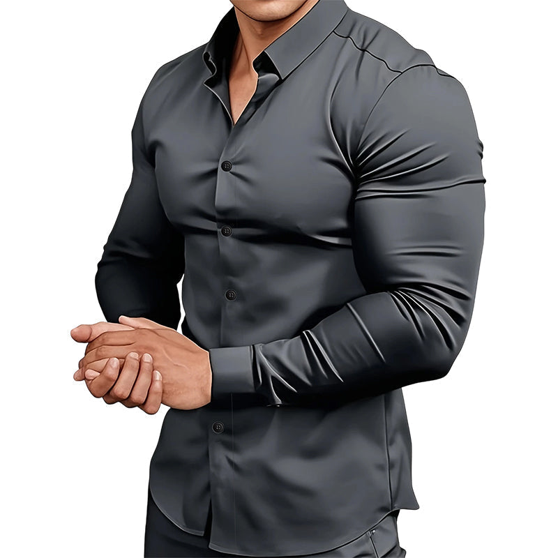 Henry | Refined Slim-Fit Button-Up Shirt - Valereo