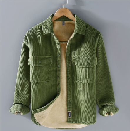 Jack | Casual Corduroy Fleece-Lined Shirt Jacket - Valereo
