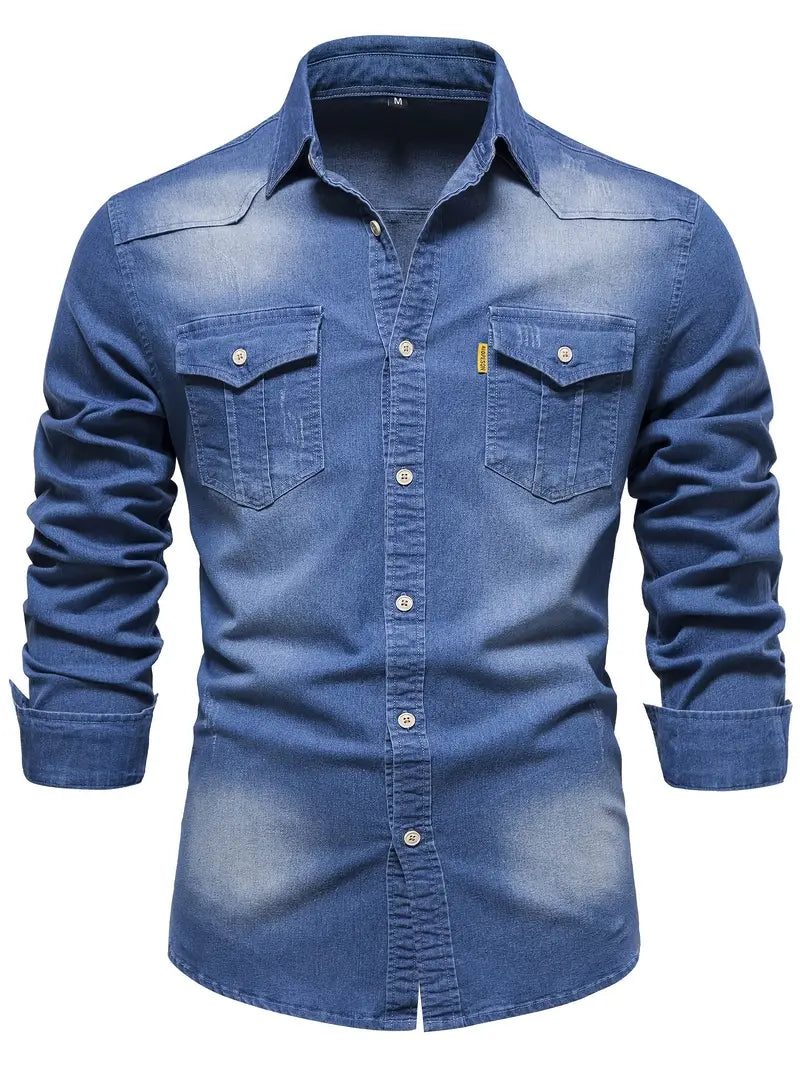 Jack | Casual Denim Pocket Shirt - Valereo