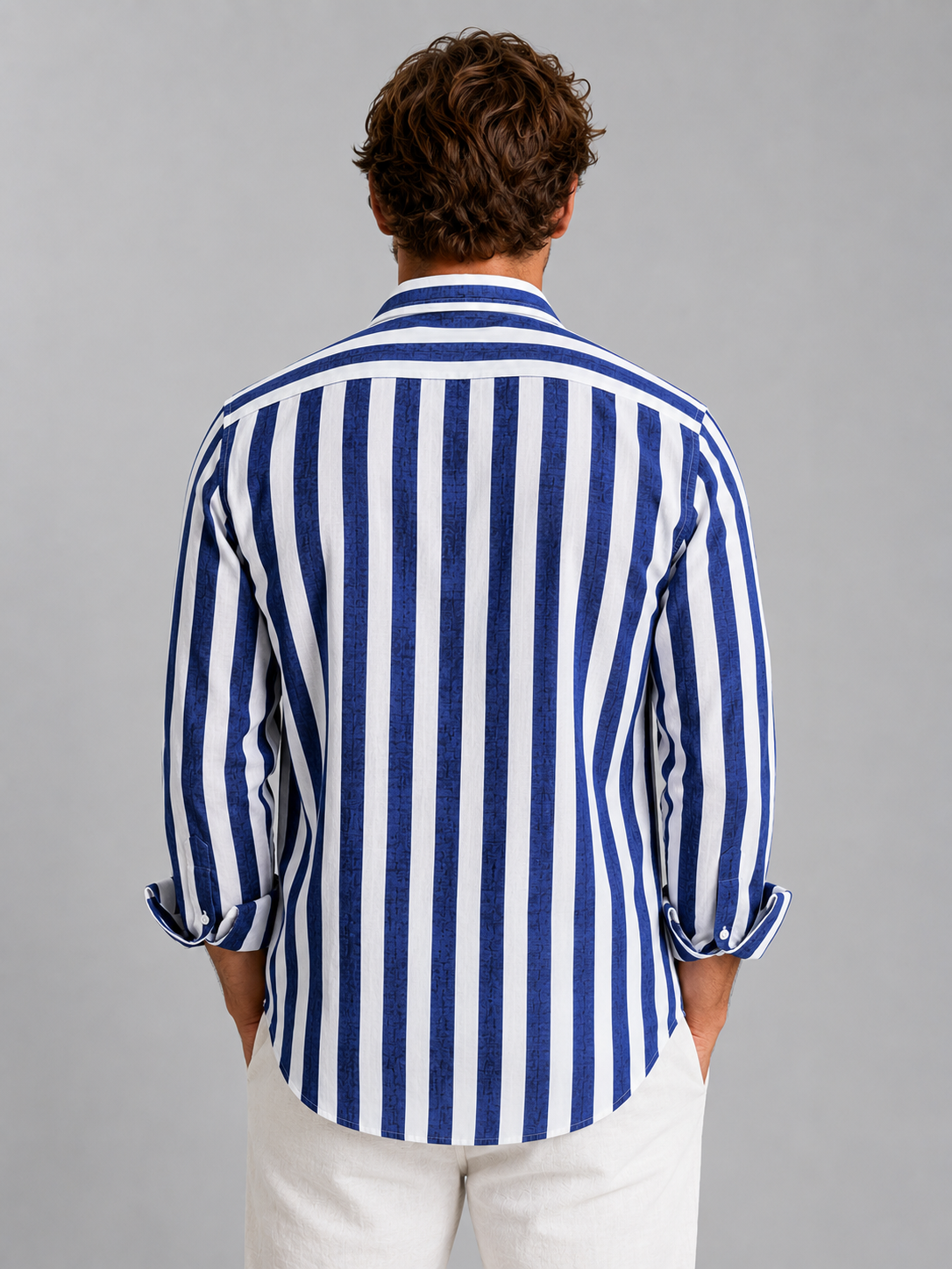 Jack | Stylish Striped Linen Shirt - Valereo