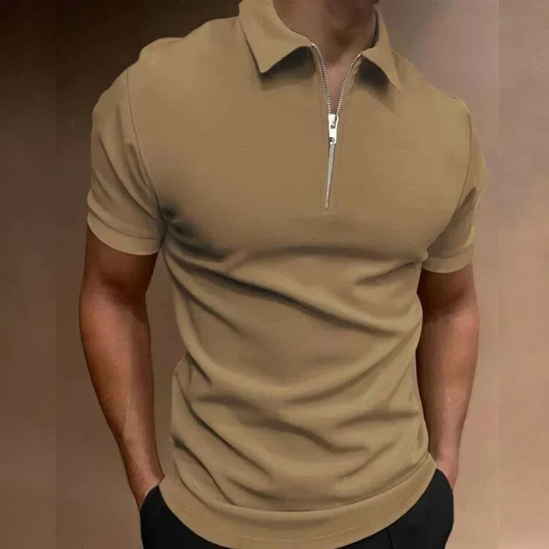 Jack | Stylish Zip Slim-Fit Polo Shirt - Valereo