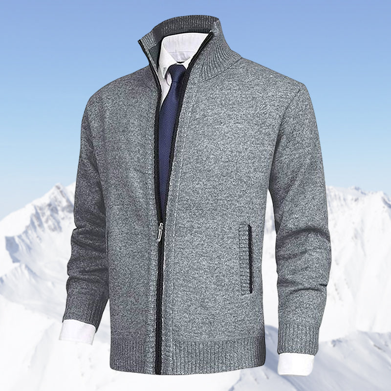 James | Refined Full-Zip Knit Cardigan - Valereo