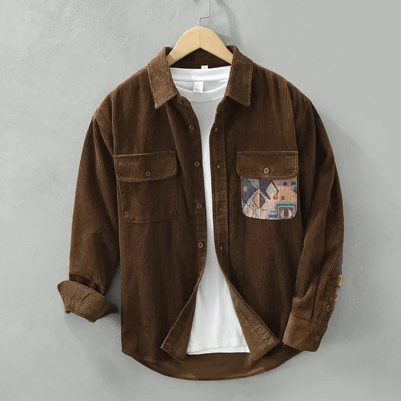 Jason | Casual Corduroy Contrast-Pocket Shirt - Valereo