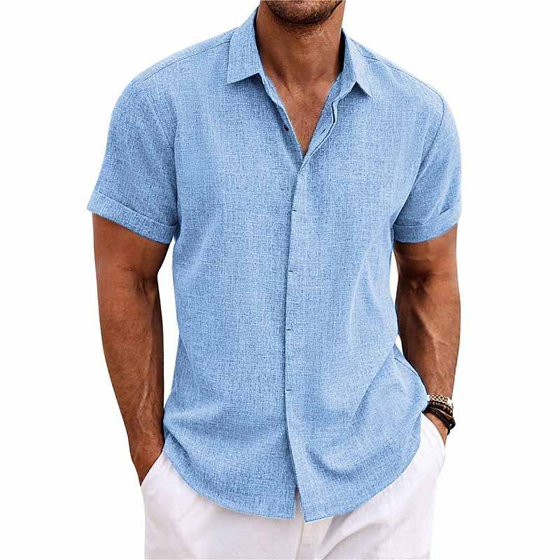 Jason | Stylish Textured Short-Sleeve Shirt - Valereo