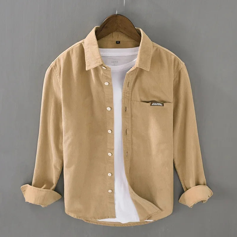 Julian | Casual Corduroy Chest-Pocket Shirt - Valereo