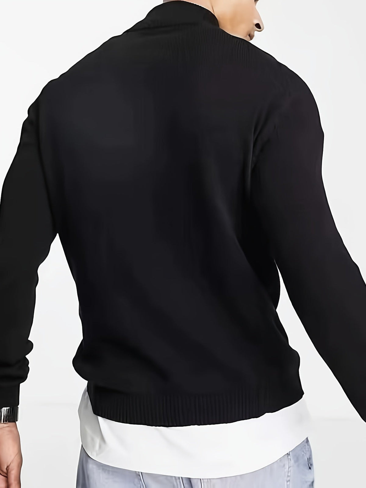 Julian | Modern Quarter-Zip Ribbed Sweater - Valereo
