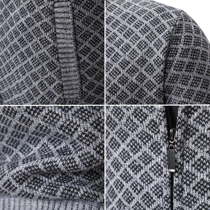 Julian | Refined Diamond Knit Cardigan - Valereo