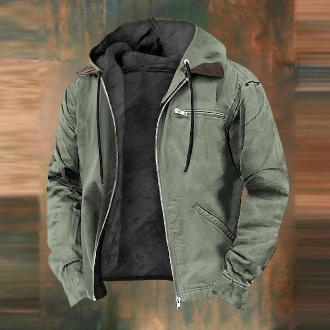 Marcus | Casual Sherpa-Lined Hooded Jacket - Valereo