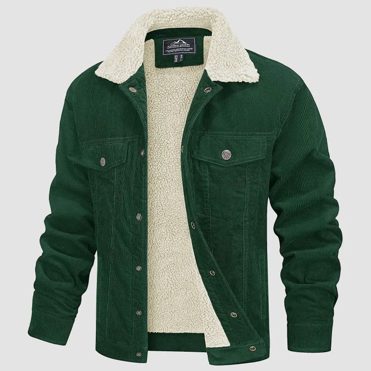 Marcus | Cozy Sherpa Corduroy Jacket - Valereo