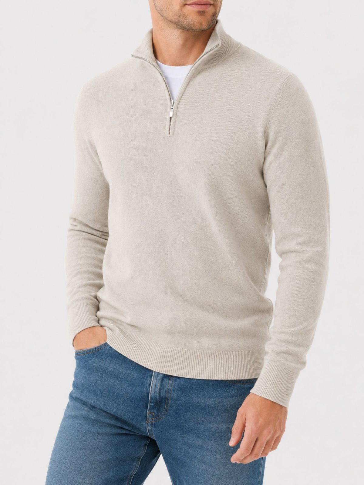 Marcus | Refined Quarter-Zip Sweater - Valereo