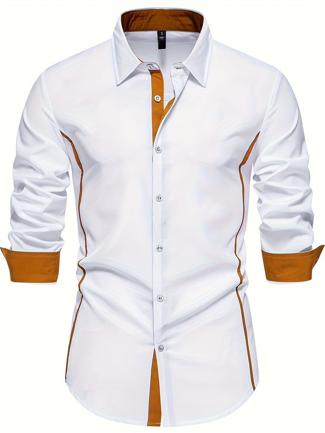 Marcus | Stylish Contrast Trim Slim-Fit Shirt - Valereo