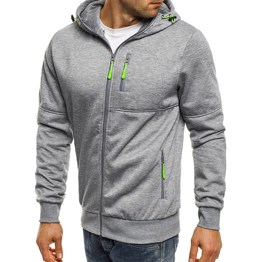Mason | Casual Full-Zip Contrast Hoodie - Valereo
