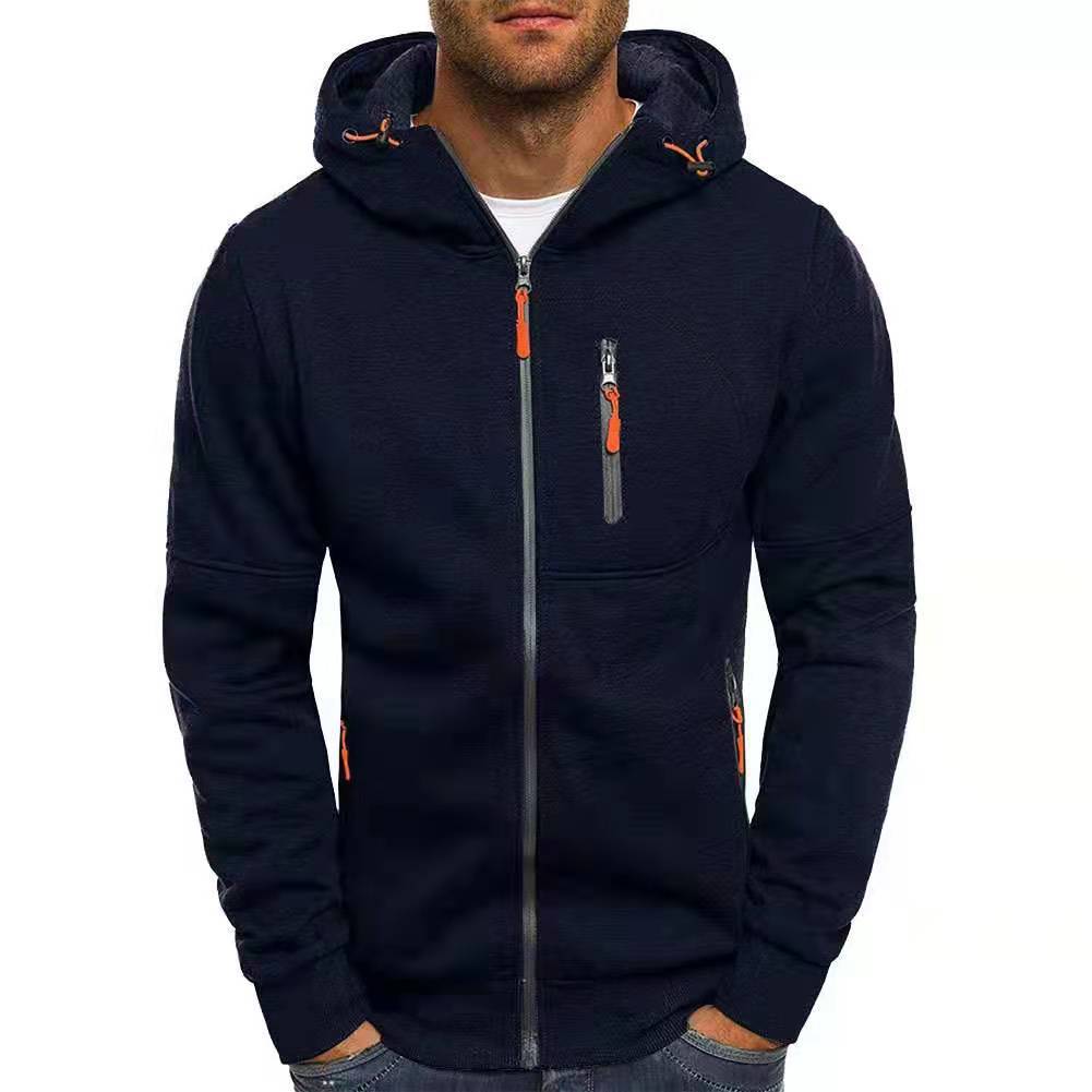 Mason | Casual Full-Zip Contrast Hoodie - Valereo