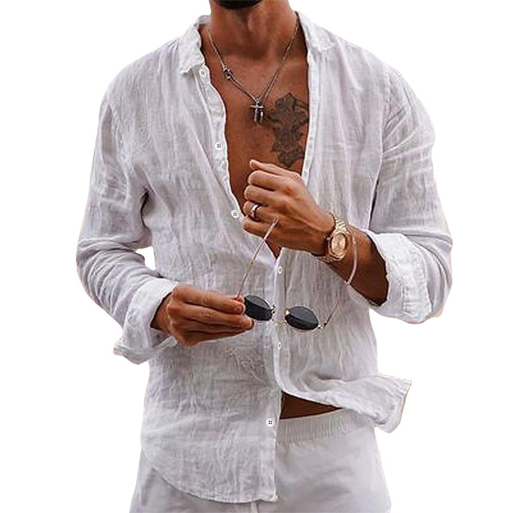 Matthew | Breathable Linen Button-Up Shirt - Valereo