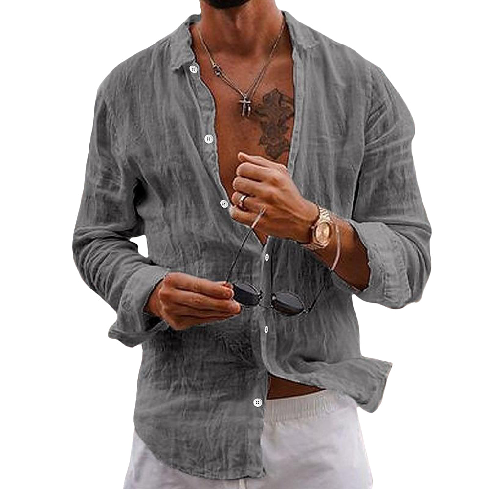Matthew | Breathable Linen Button-Up Shirt - Valereo