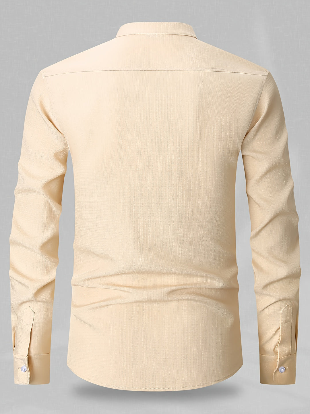 Michael | Refined Band Collar Textured Shirt - Valereo