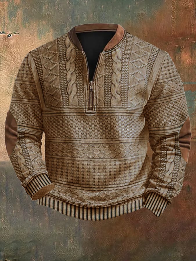 Michael | Refined Cable Knit Quarter-Zip Sweater - Valereo