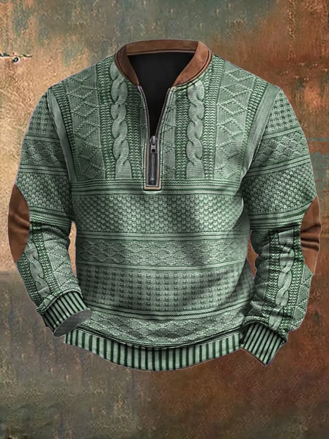 Michael | Refined Cable Knit Quarter-Zip Sweater - Valereo