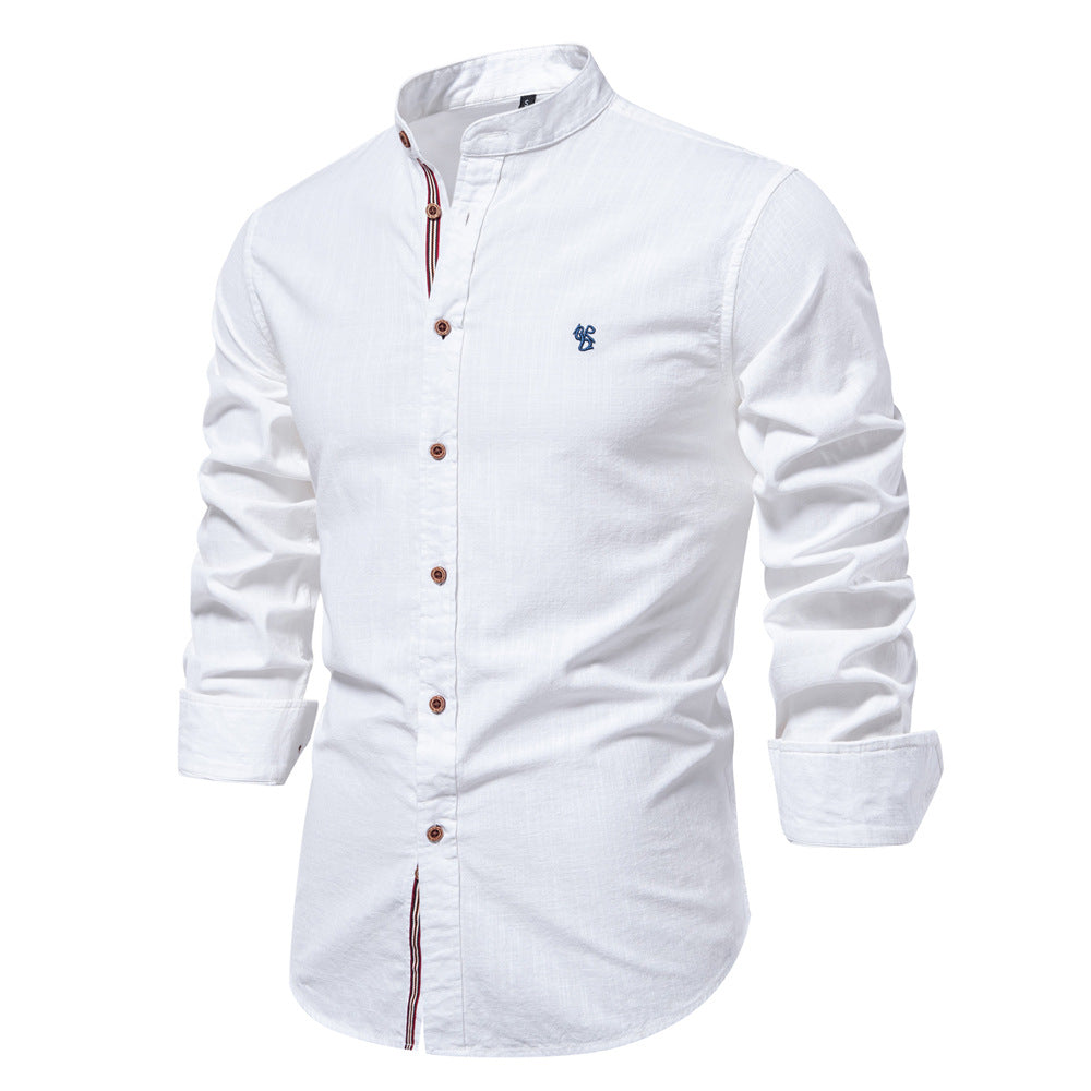 Michael | Refined Mandarin Collar Shirt - Valereo