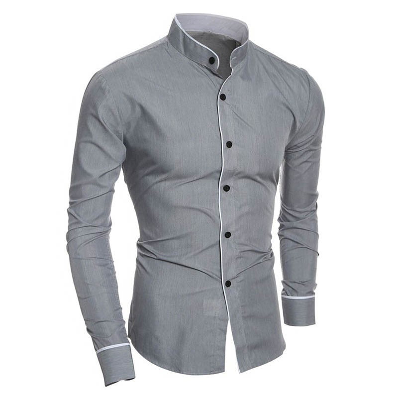 Michael | Stylish Slim-Fit Stand-Collar Shirt - Valereo