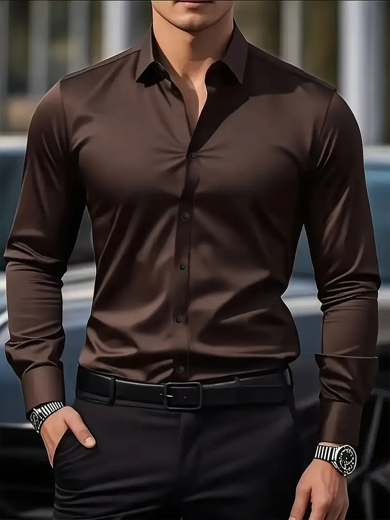 Nathan | Refined Slim-Fit Dress Shirt - Valereo