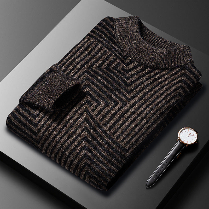 Oliver | Modern Geometric Knit Sweater - Valereo