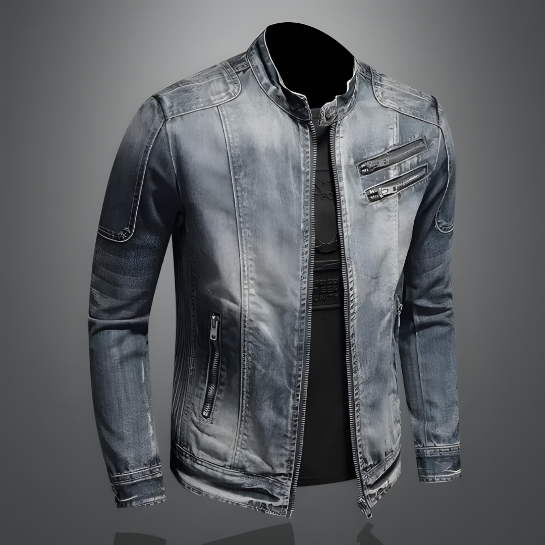 Ryan | Modern Distressed Denim Jacket - Valereo
