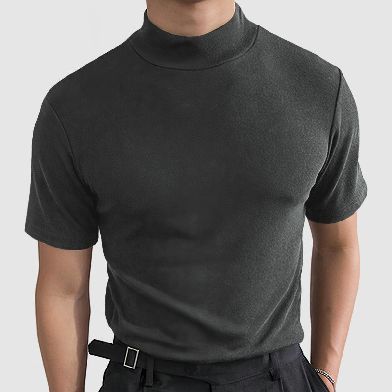 Ryan | Modern Mock Neck Slim-Fit T-Shirt - Valereo