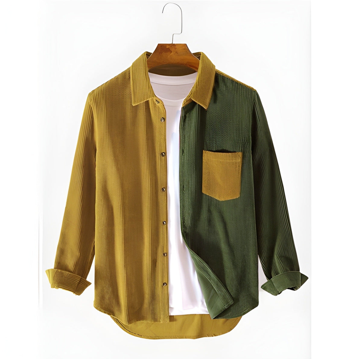 Ryan | Modern Textured Color-Block Shirt - Valereo