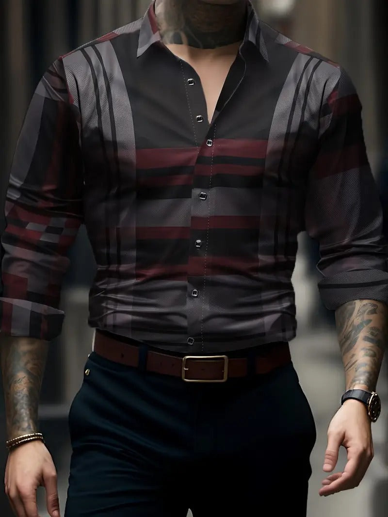 Ryan | Stylish Plaid Button-Down Shirt - Valereo