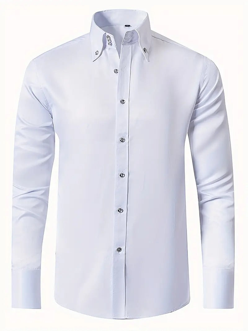 Simon | Refined Button-Down Dress Shirt - Valereo