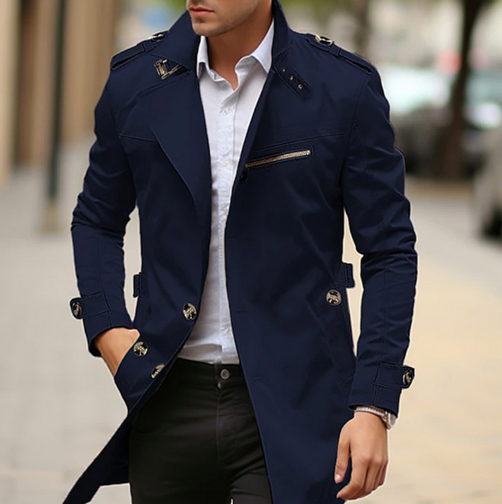 Thomas | Refined Slim-Fit Trench Coat - Valereo