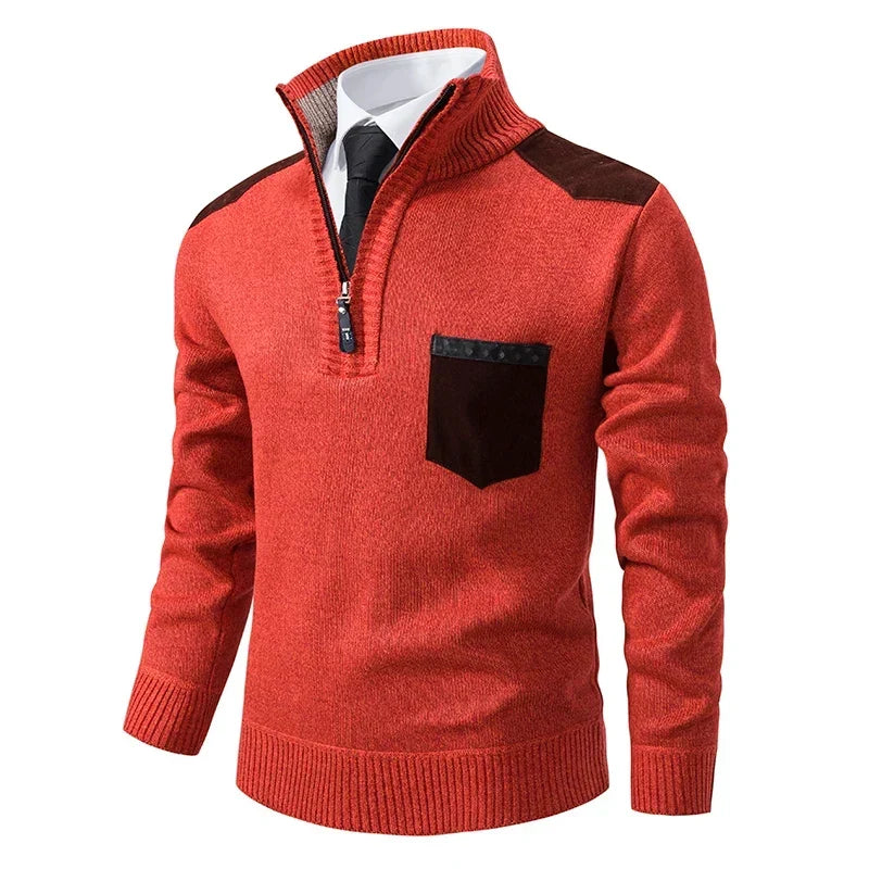 Vincent | Classic Quarter-Zip Knit Sweater - Valereo