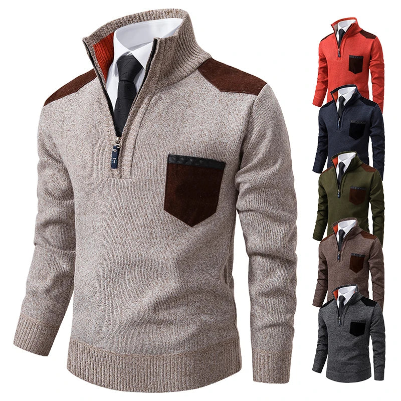 Vincent | Classic Quarter-Zip Knit Sweater - Valereo