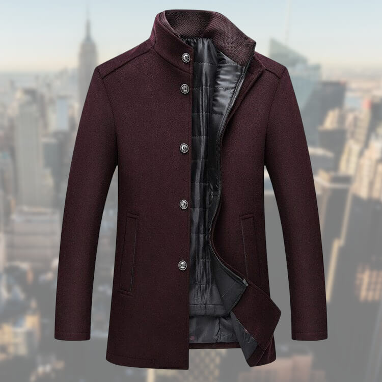 Vincent | Refined Wool Stand-Collar Jacket - Valereo