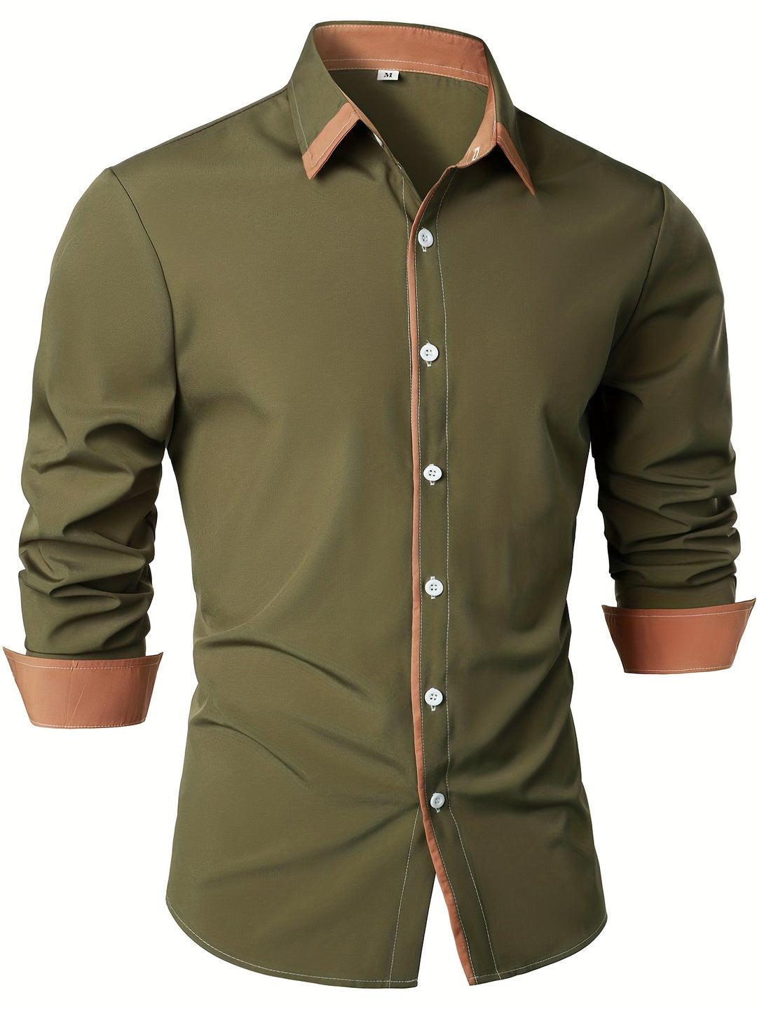 Vincent | Stylish Contrast-Collar Button-Up Shirt - Valereo