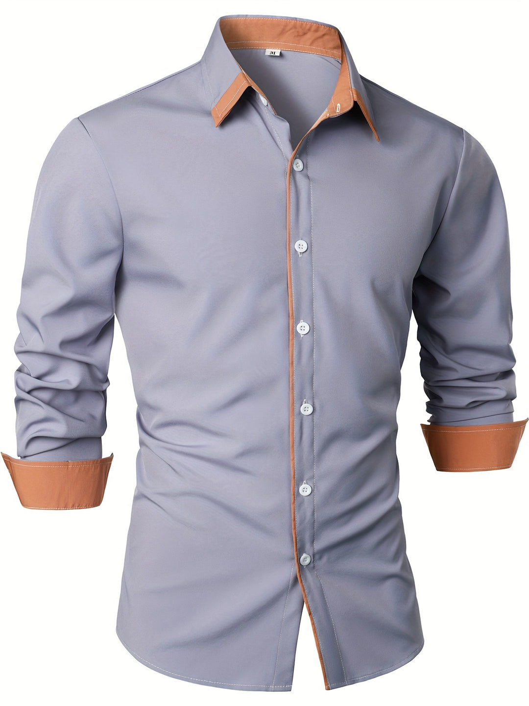 Vincent | Stylish Contrast-Collar Button-Up Shirt - Valereo