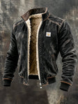 Douglas | Classic Distressed Leather Bomber Jacket