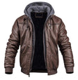 Edward | Refined Hooded Leather Jacket