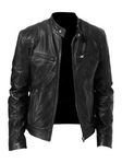 Dennis | Refined Stand-Collar Leather Jacket