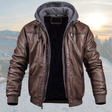 Wayne | Rugged Hooded Leather Jacket
